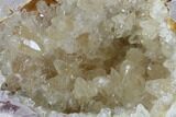 Fluorescent Calcite Geode In Sandstone - Morocco #89696-3
